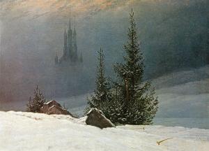 Winter Landscape with church, Caspar David Friedrich